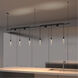 Suspenders LED 73 inch Satin Black Modular Pendant Composition Ceiling Light